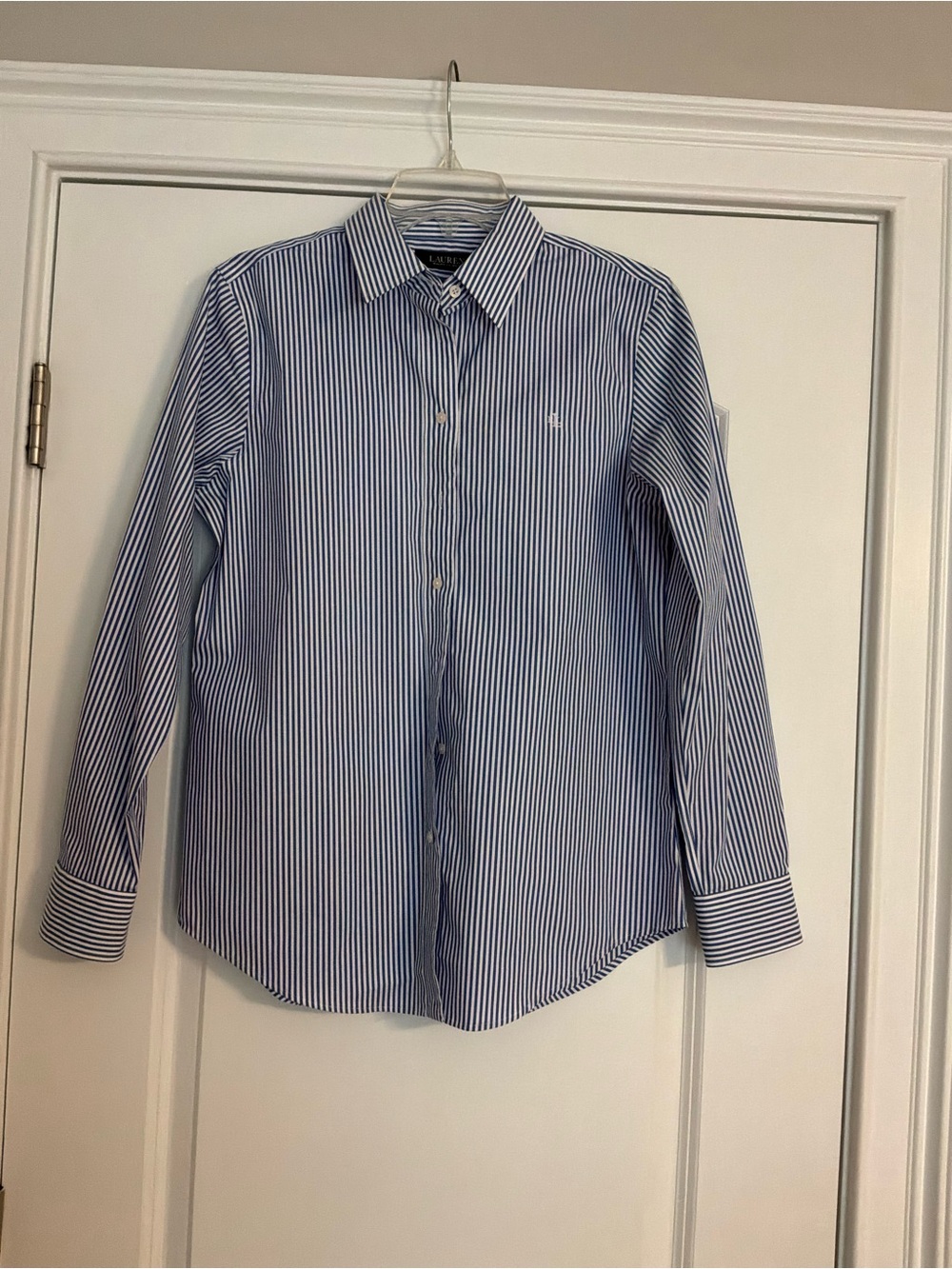 Classic Blue Stripe Ladies Lauren Dress Shirt